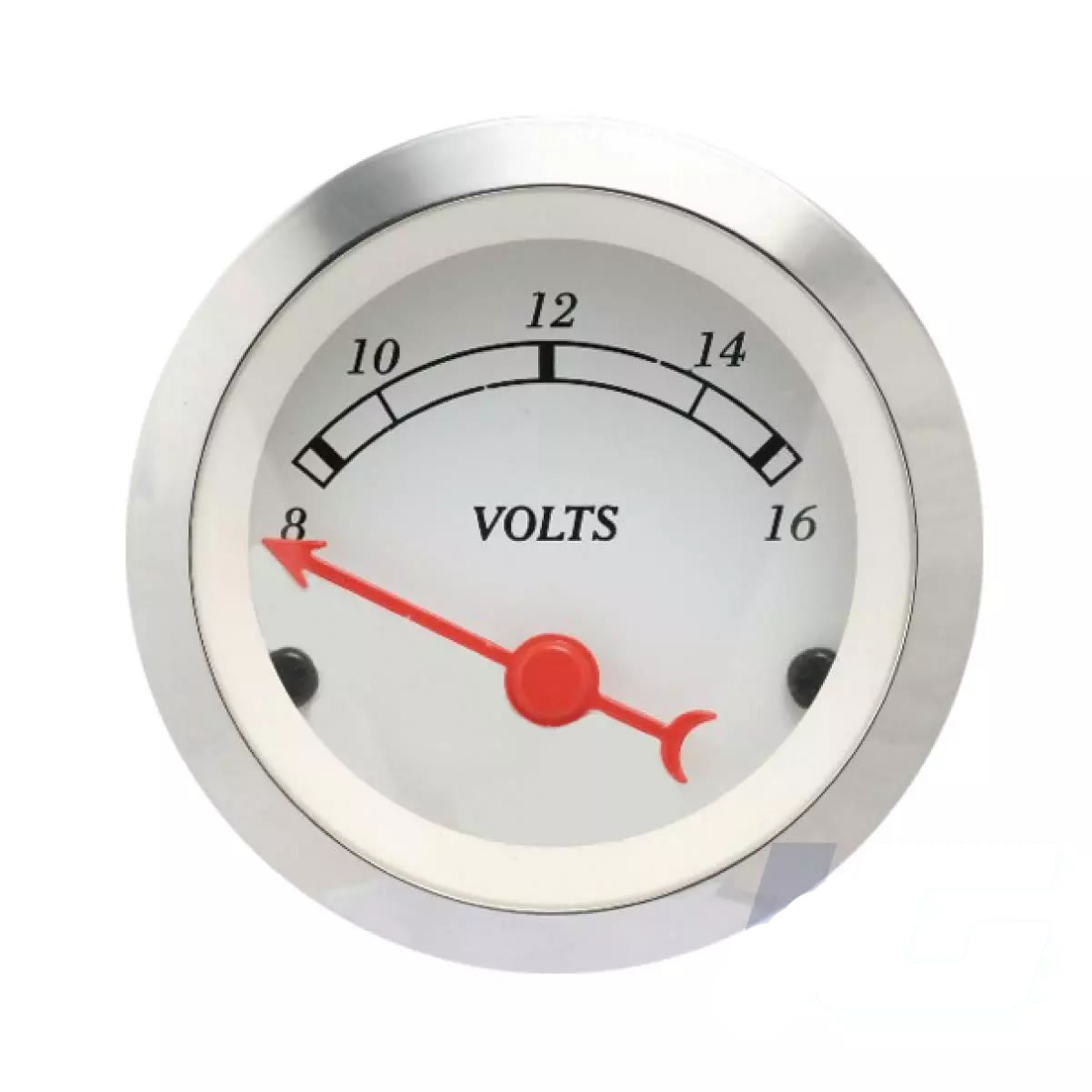 White Face Red Needle - Volt Gauge For Vintage Car